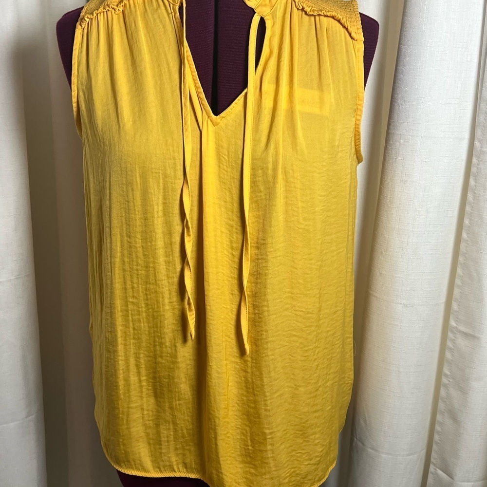 Madison d’Amelie Yellow Tie Front Relaxed Blouse